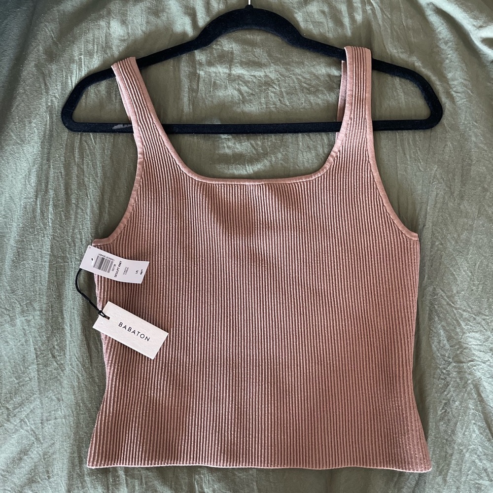 Aritzia Babaton Sculpt Knit Ribbed Tank